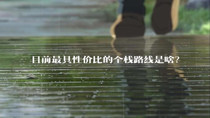 目前最具性价比的全栈路线是啥？